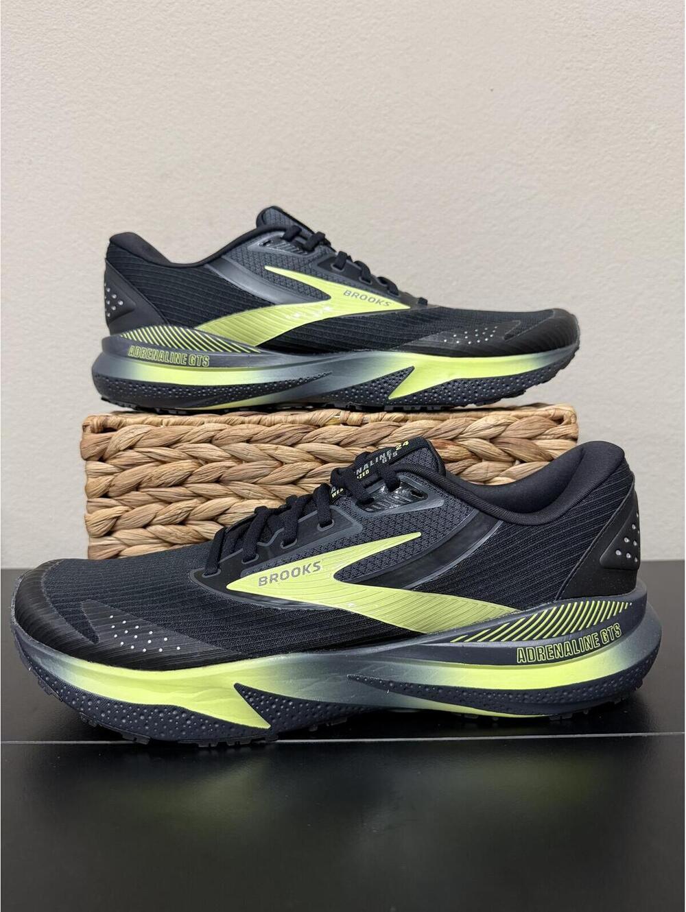 Size 12 - Brooks Adrenaline GTS 24 Weatherized “Black New Yellow”